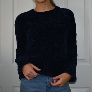 Dark Blue Chenille Sweater